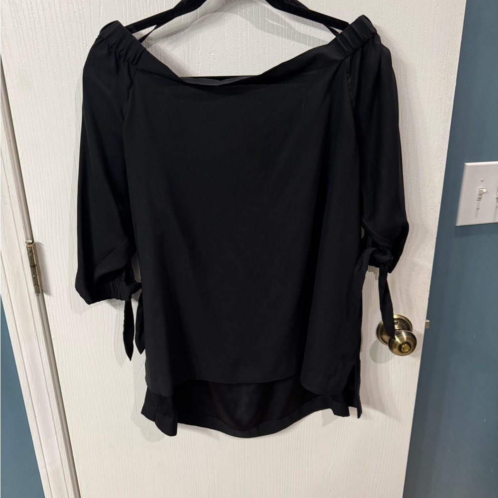 Boatneck Black Women's Top
